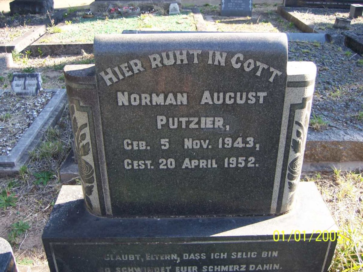PUTZIER Norman August 1943-1952