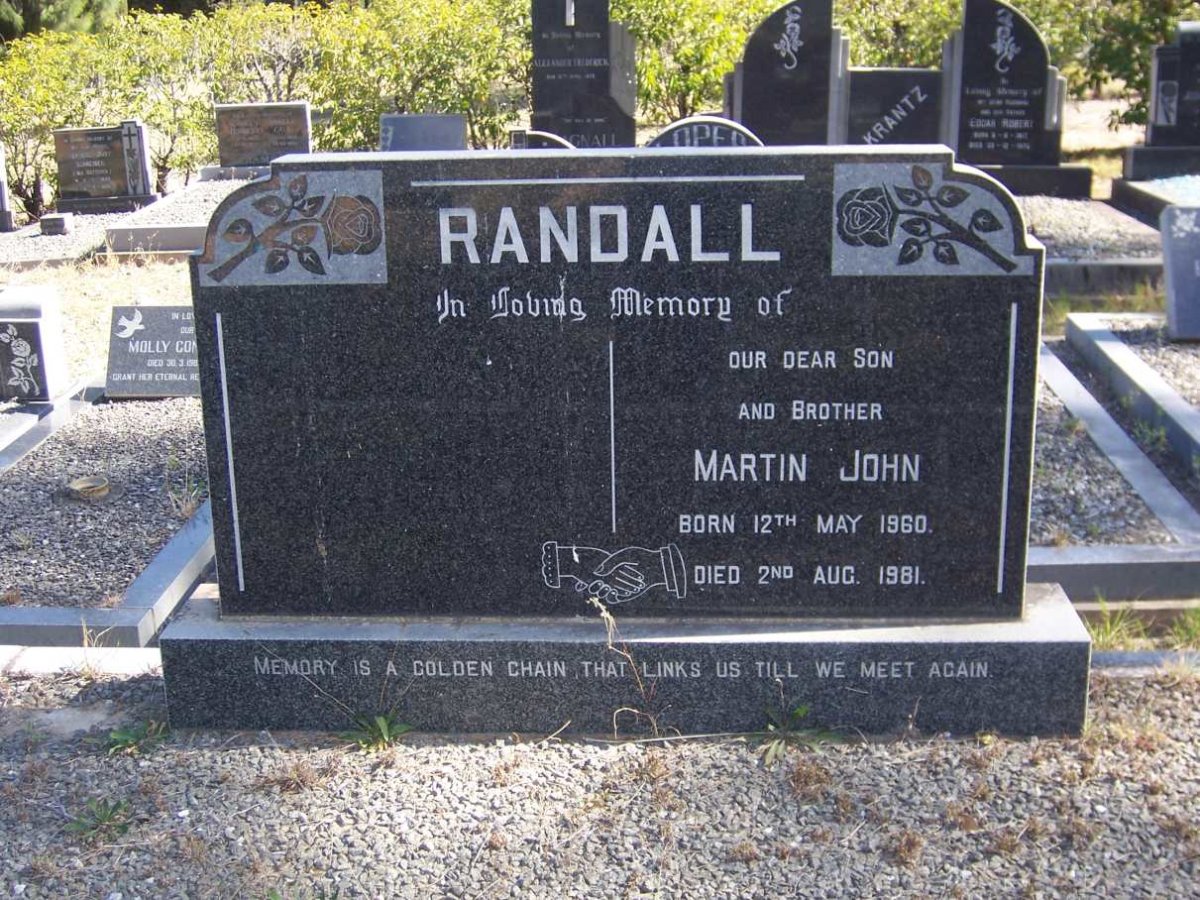 RANDALL Martin John 1960-1981