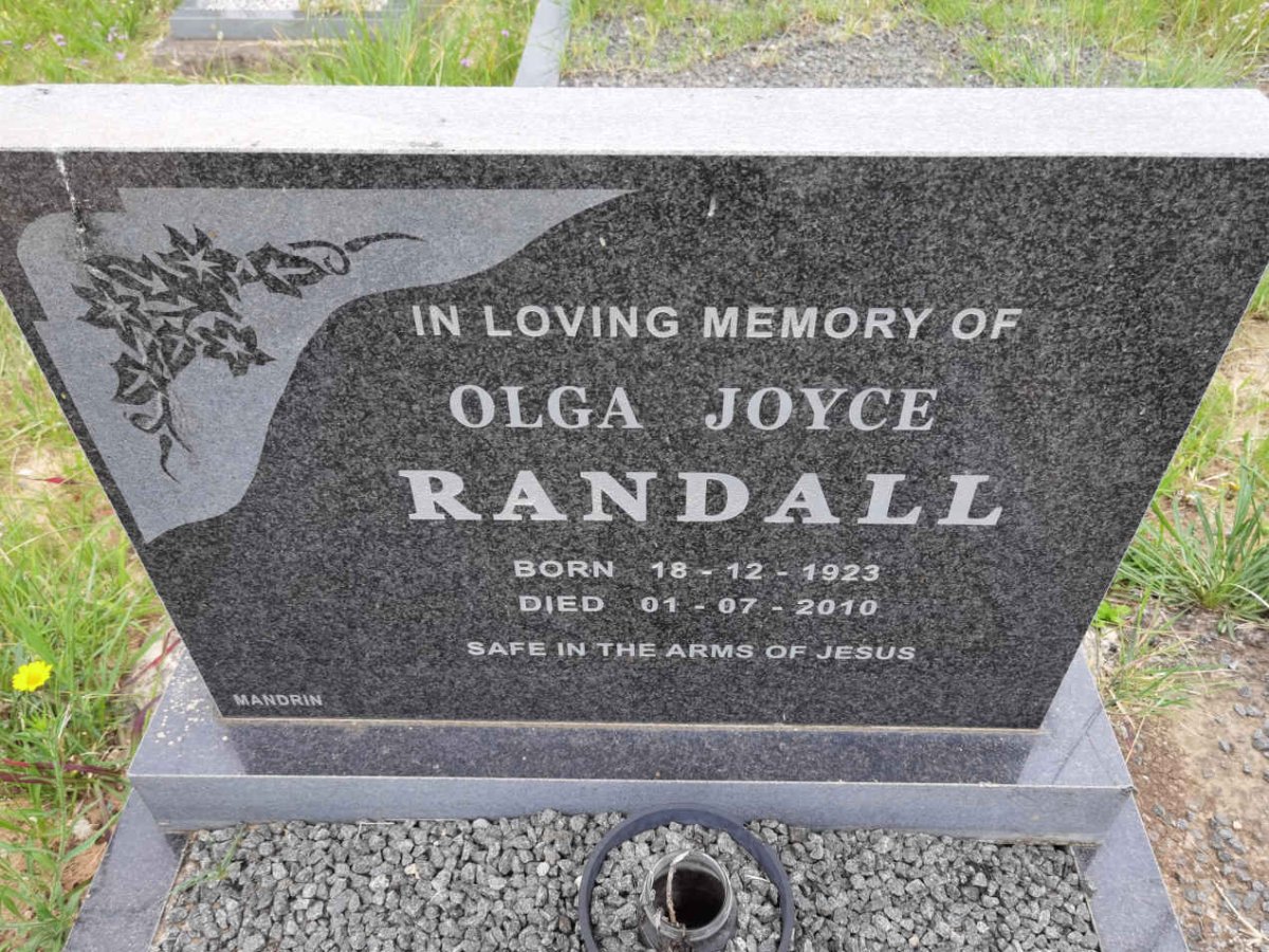 RANDALL Olga Joyce 1923-2010