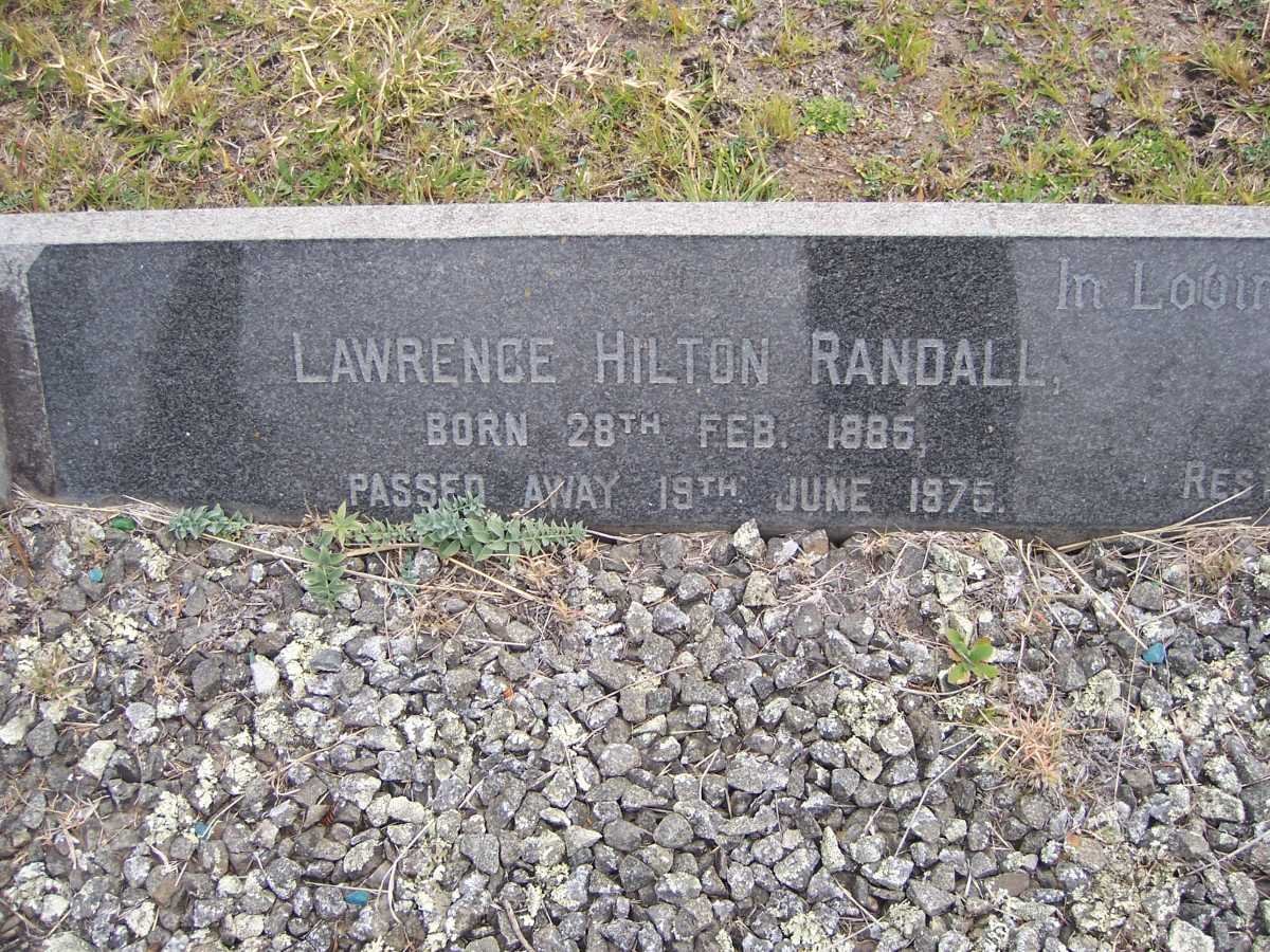 RANDALL Lawrence Hilton 1885-1975