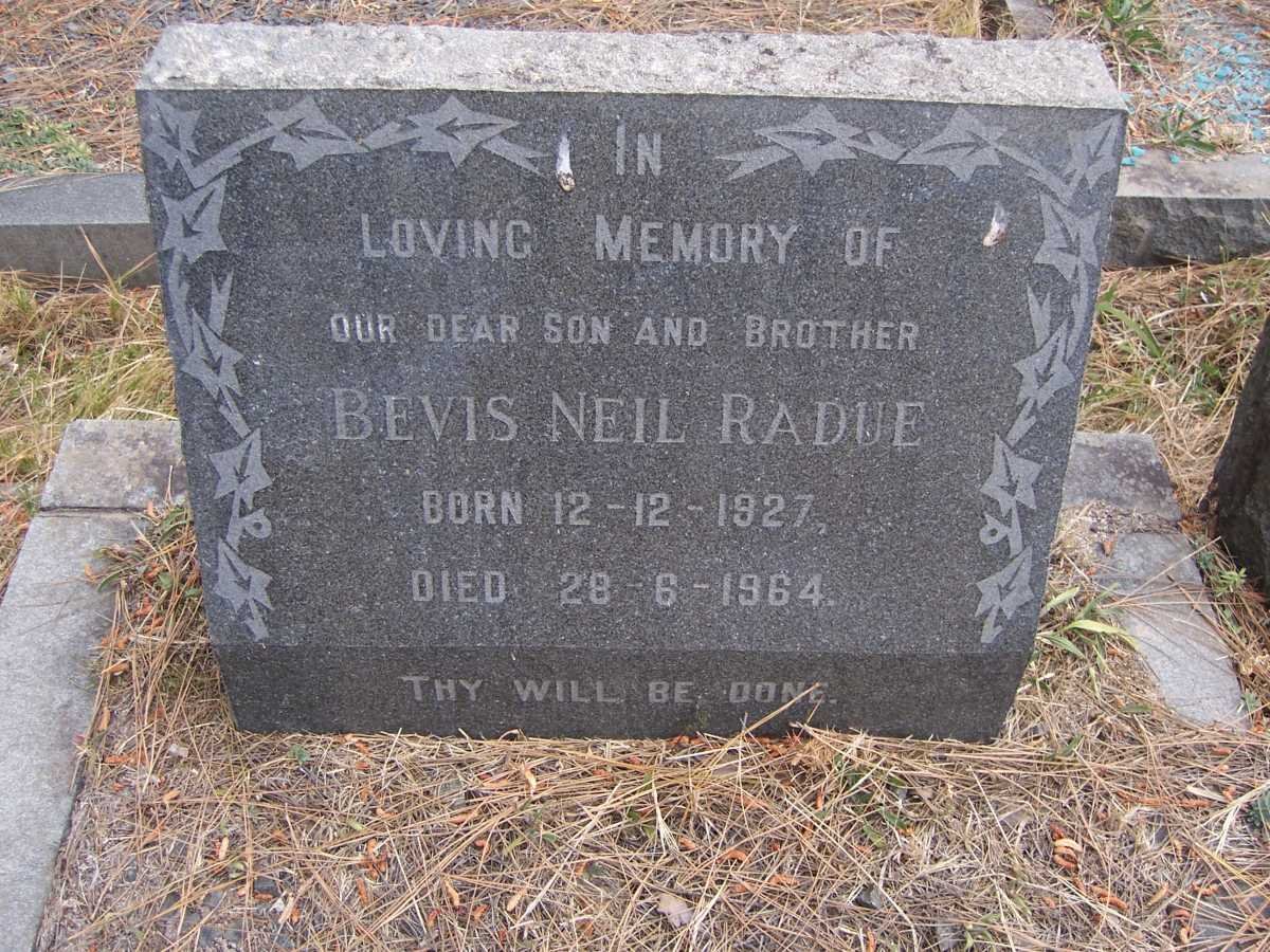 RADUE Bevis Neil 1927-1964