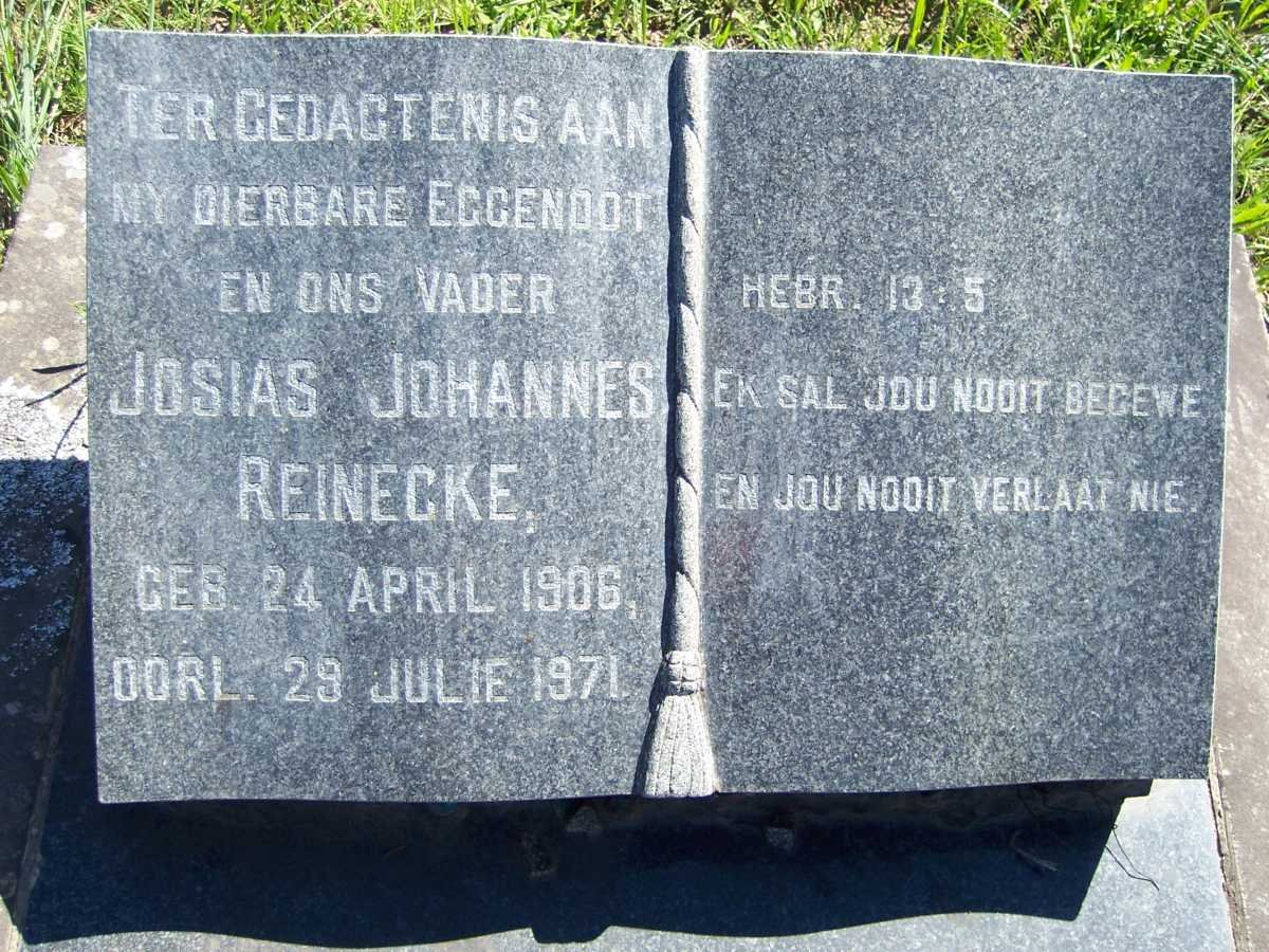 REINECKE Josias Johannes 1906-1971