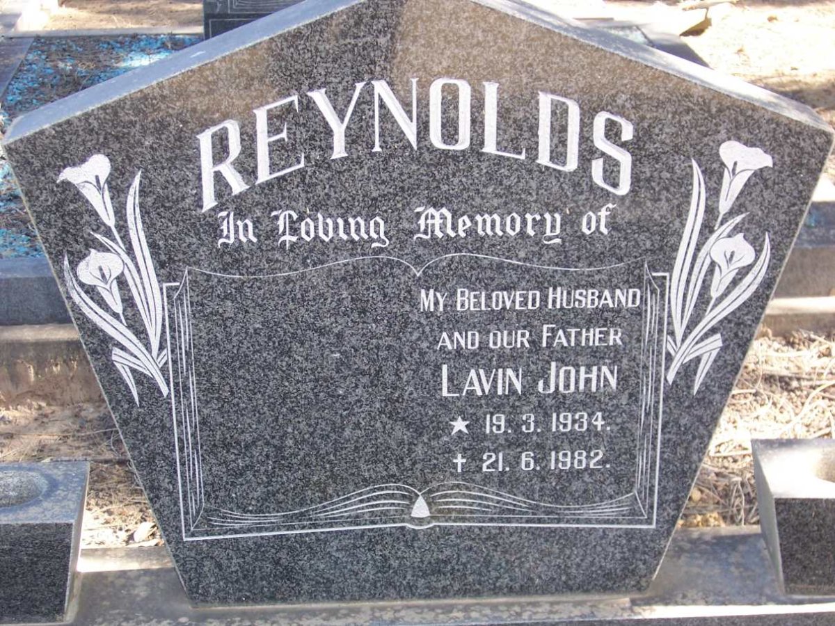 REYNOLDS Lavin John 1934-1982