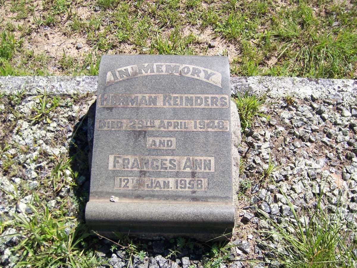 REINDERS Herman -1948 &amp; Frances Ann -1958