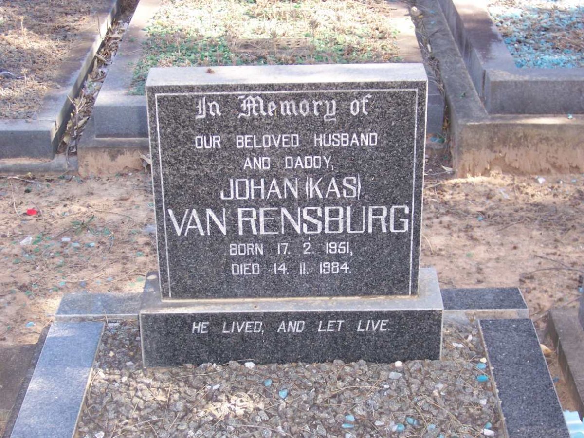 RENSBURG Johan, van 1951-1984