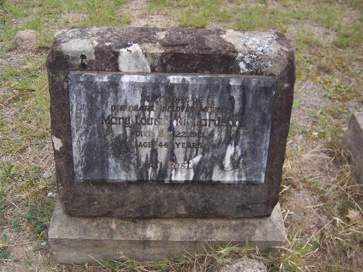 RICHARDSON Mary Louisa -1913