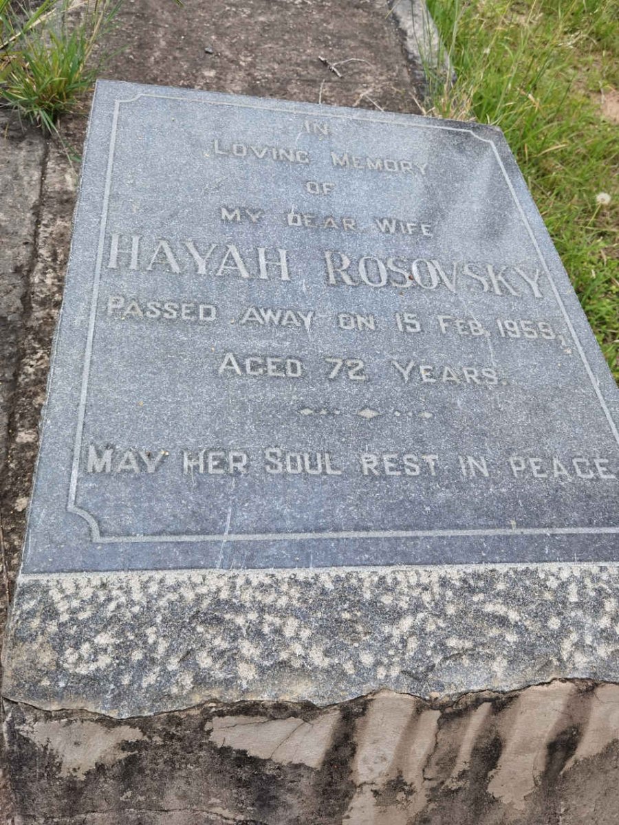 ROSOVSKY Hayah -1959