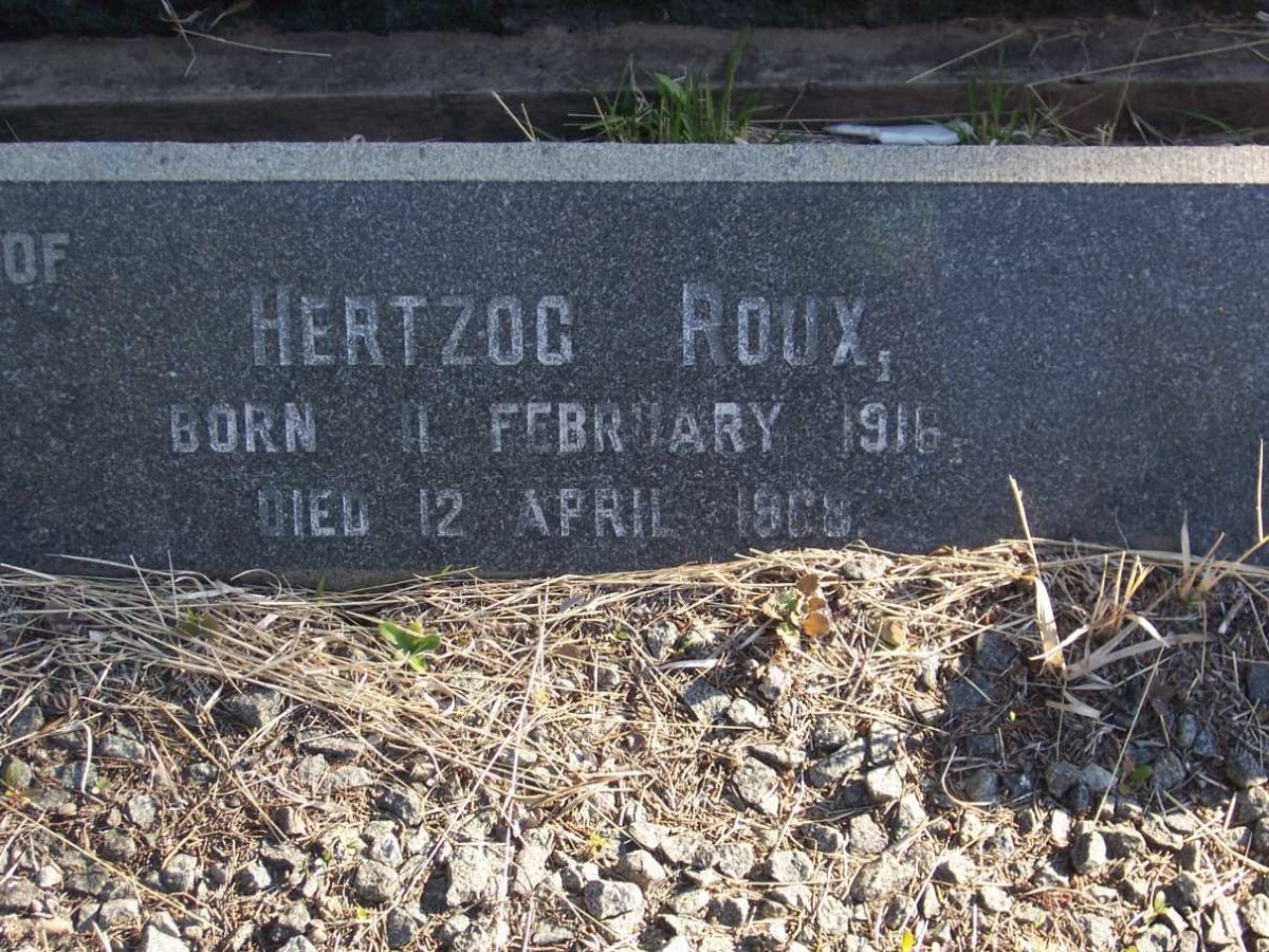 ROUX Hertzog 1916-1968