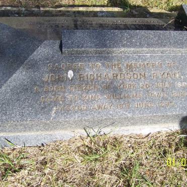 RYAN John Richardson 1803-1885