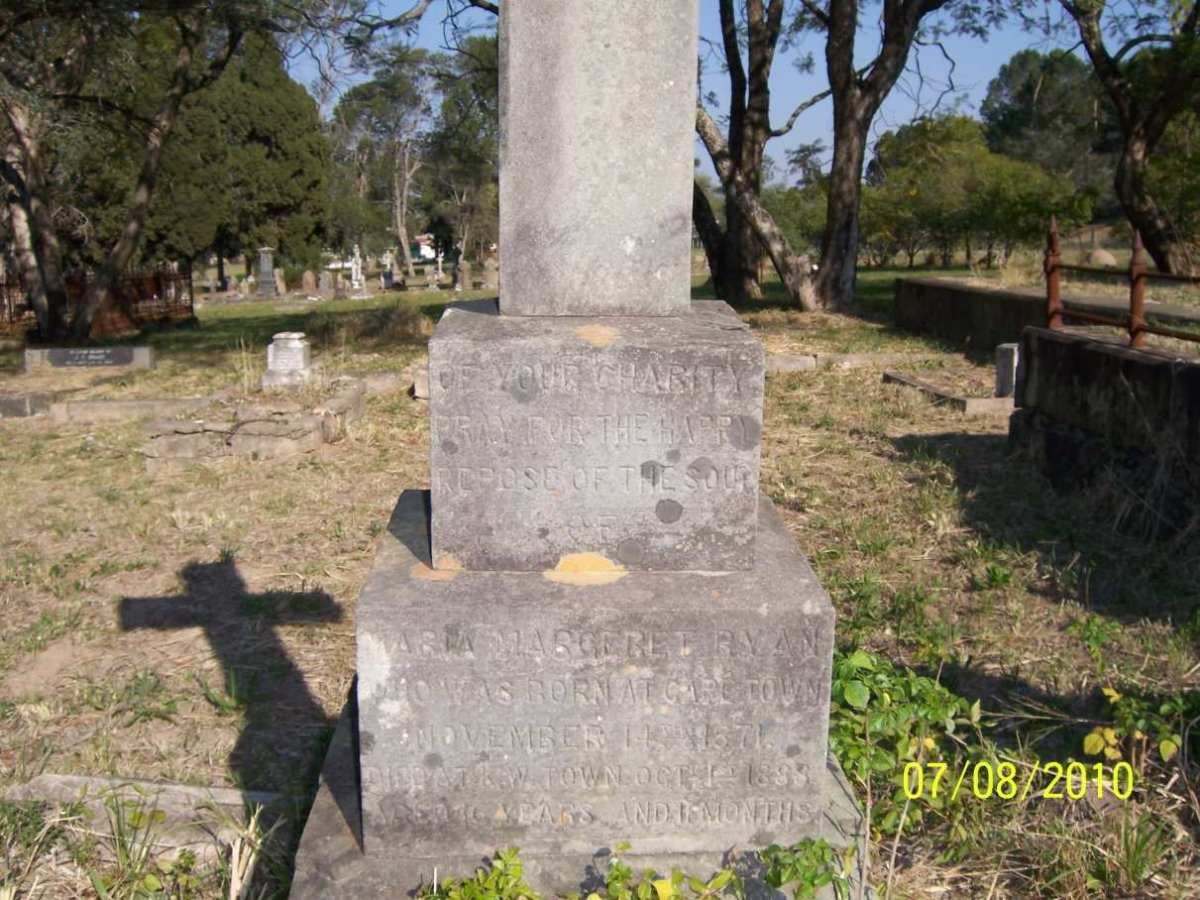 RYAN Maria Margaret 1871-1888