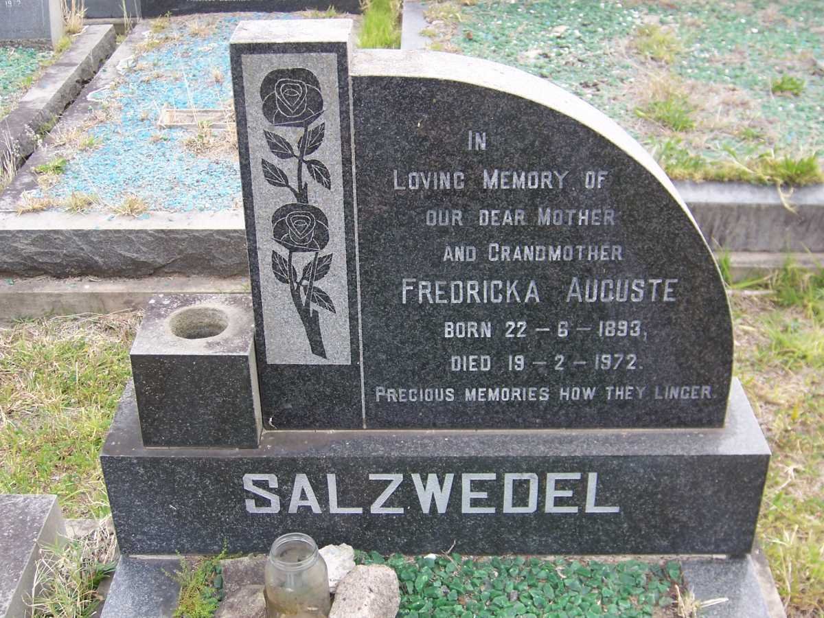 SALZWEDEL Fredricka Auguste 1893-1972