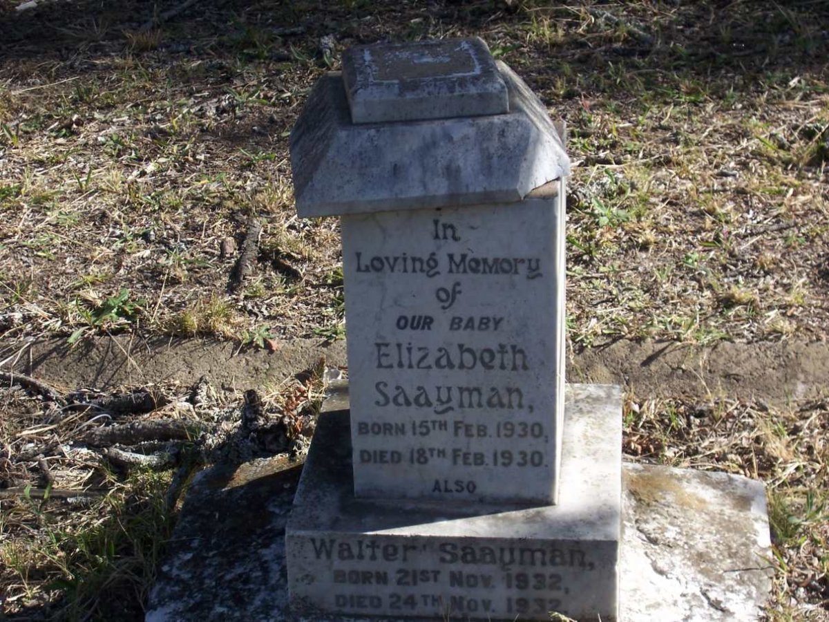 SAAYMAN Elizabeth 1930-1930 :: SAAYMAN Walter 1932-1932