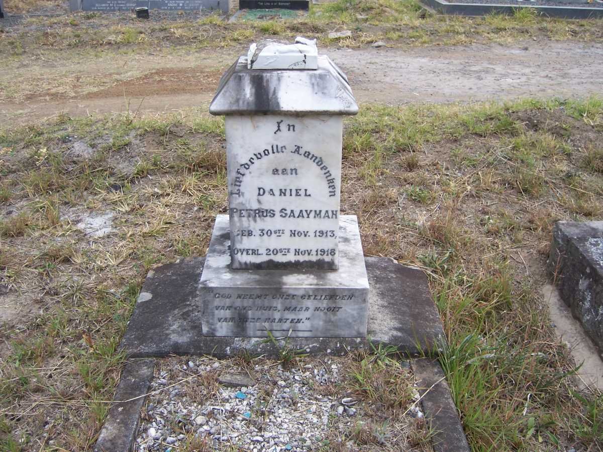 SAAYMAN Daniel Petrus 1913-1918