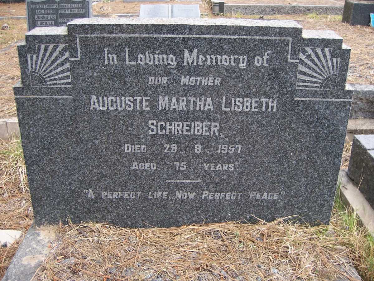 SCHREIBER Auguste Martha Lisbeth -1957