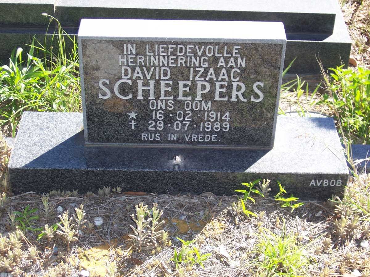SCHEEPERS David Izaac 1914-1989