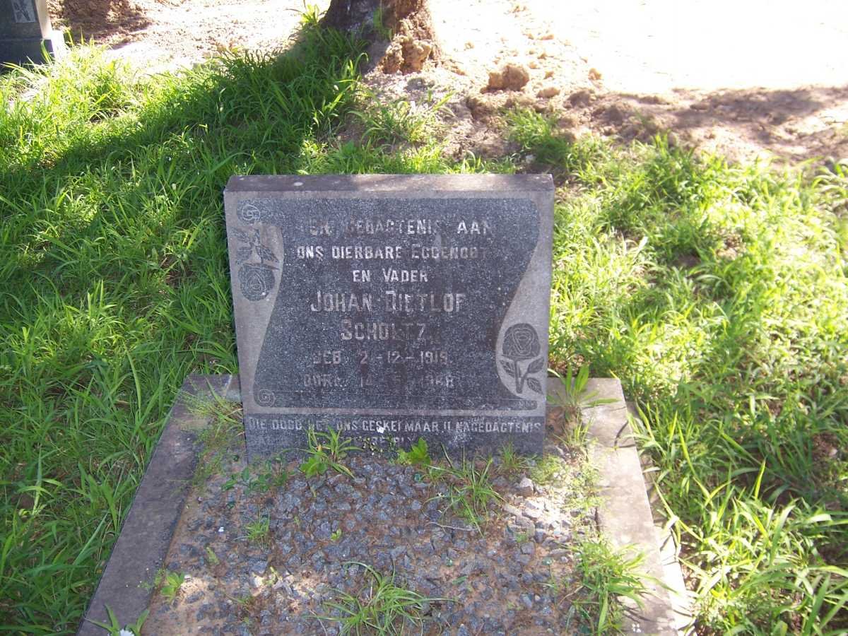 SCHOLTZ Johan Dietlof 1919-1968