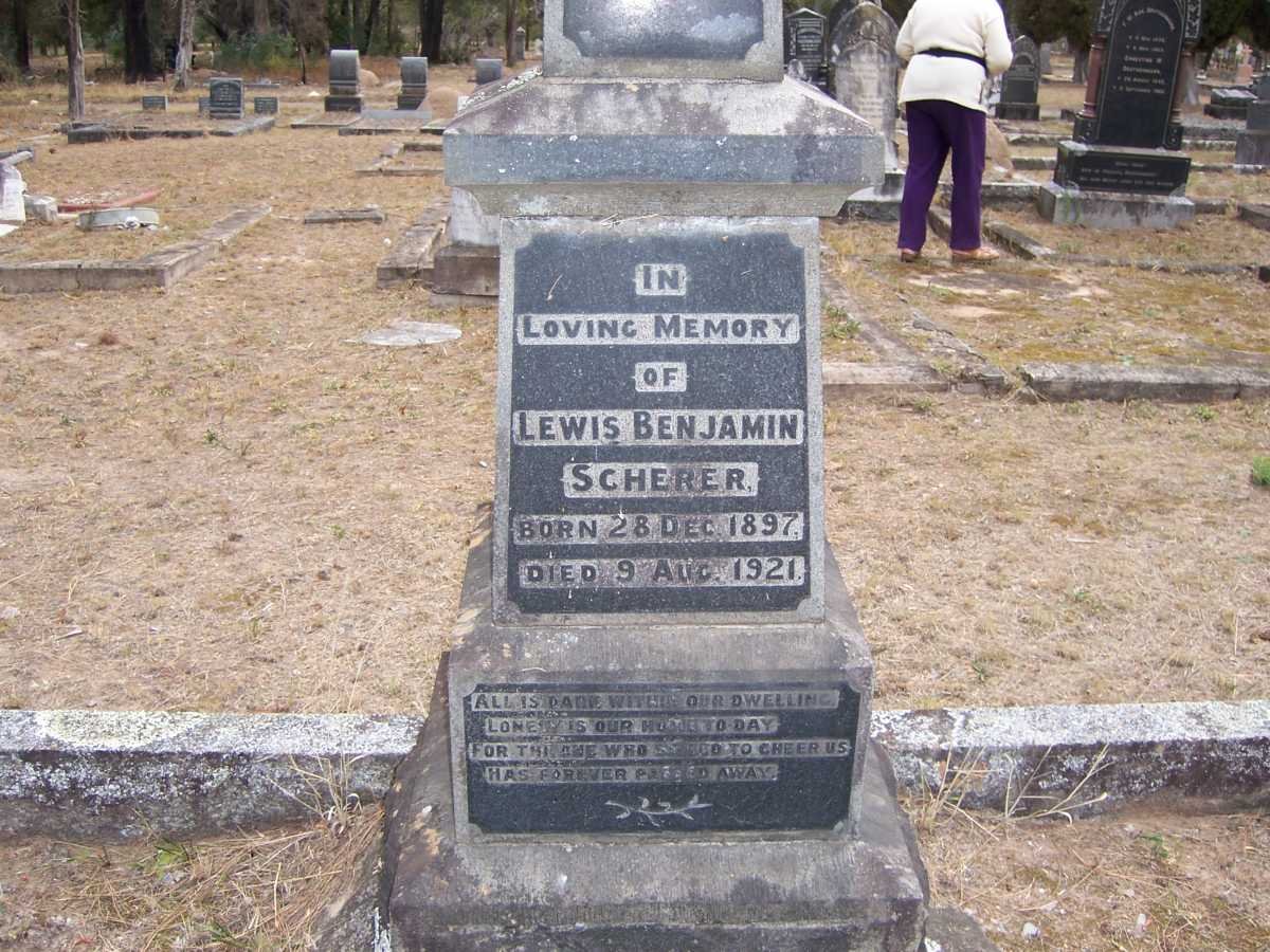 SCHERER Lewis Benjamin 1897-1921