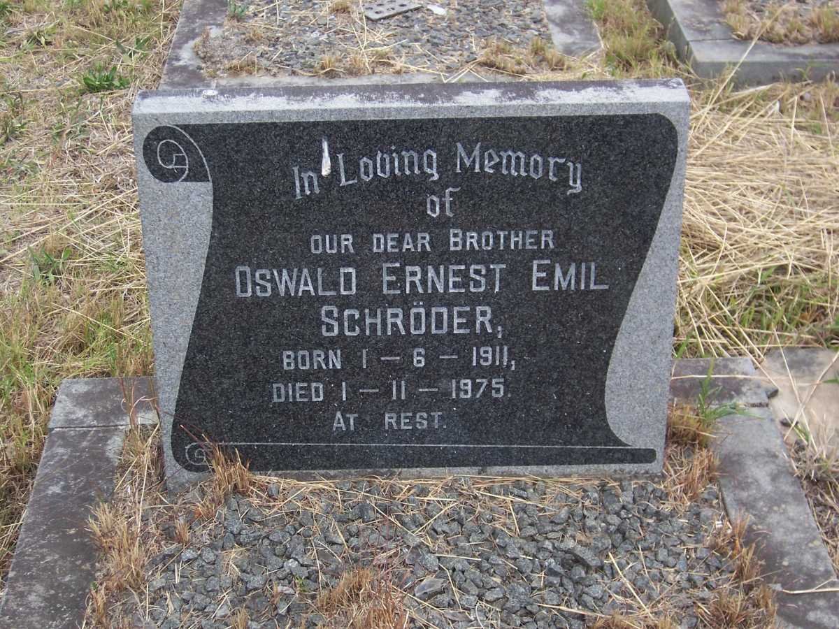 SCHRODER Oswald Ernest Emil 1911-1975