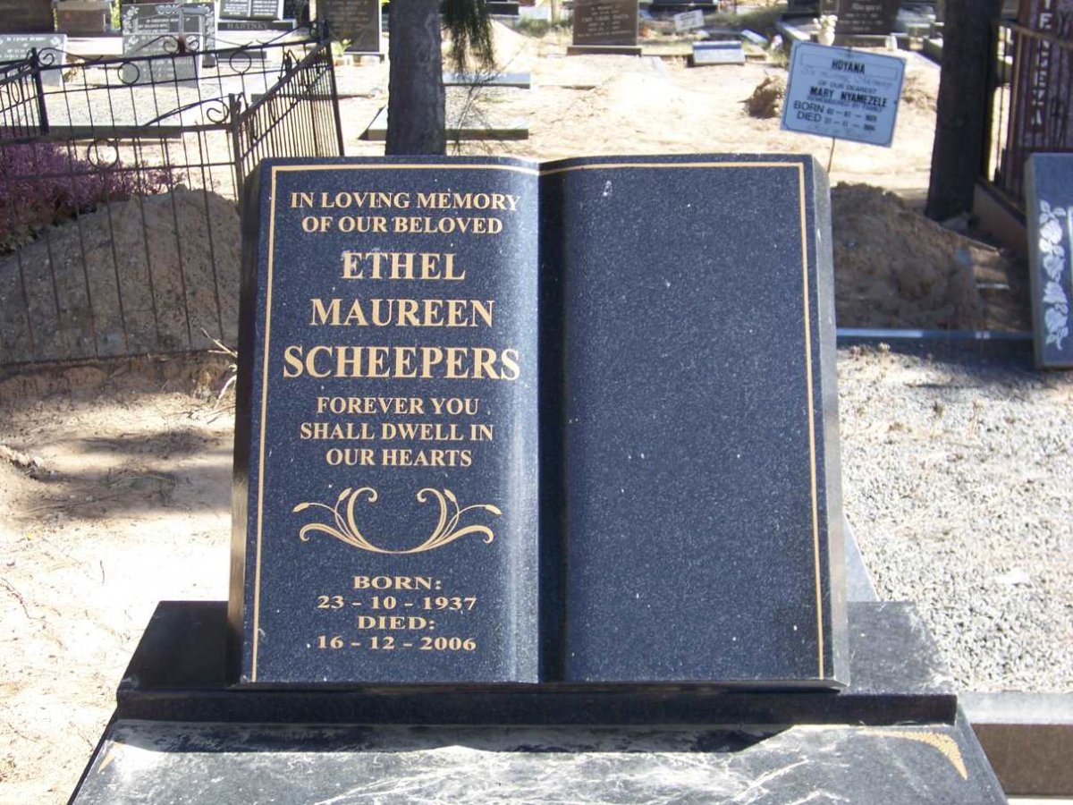 SCHEEPERS Ethel Maureen 1937-2006