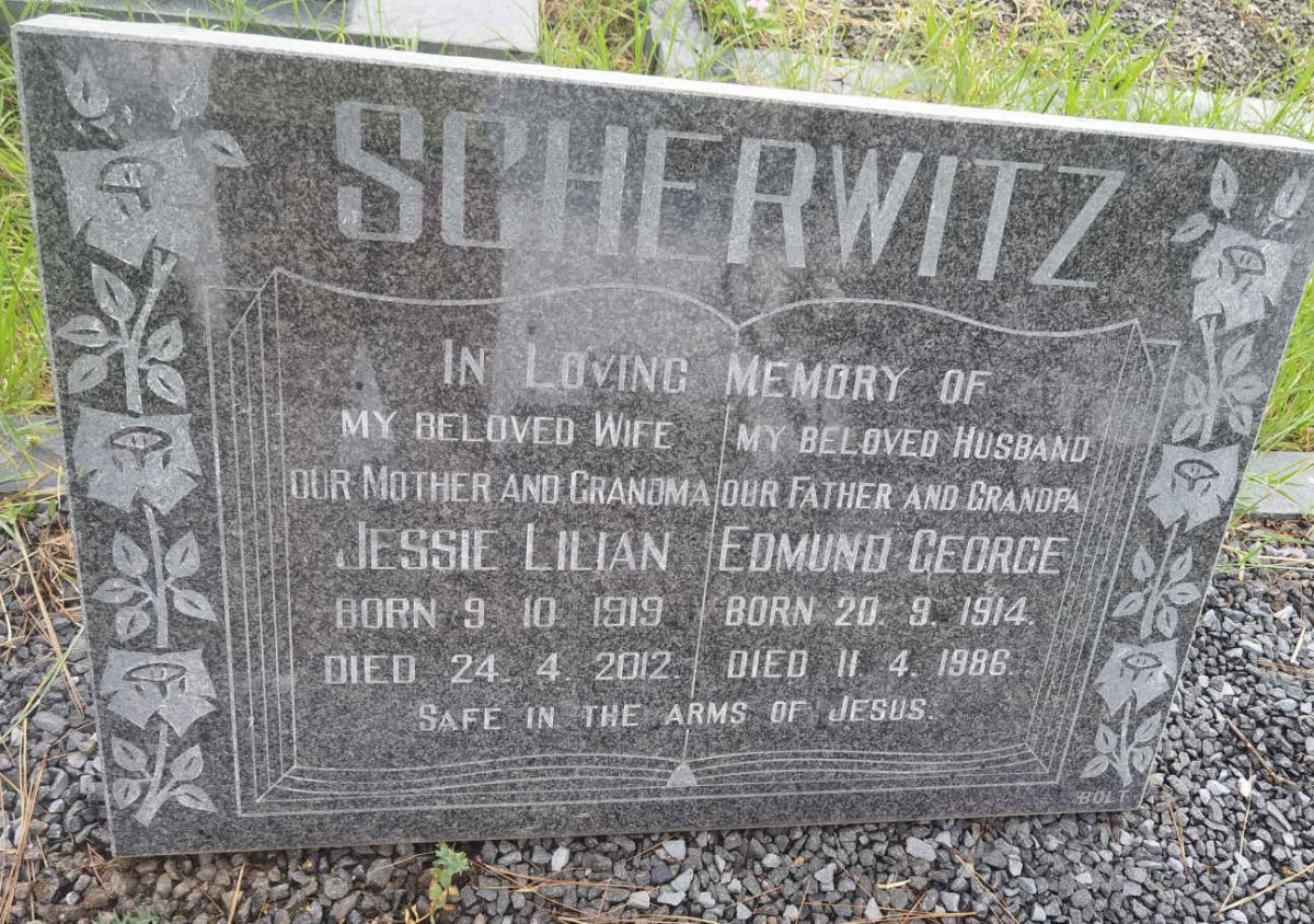 SCHERWITZ Edmund George 1914-1986 &amp; Jessie Lilian 1919-2012