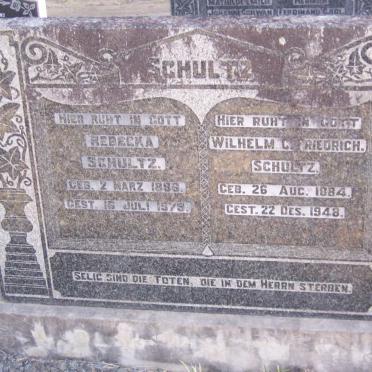 SCHULTZ Wilhelm C. Friedrich 1884-1948 &amp; Rebecka 1886-1979