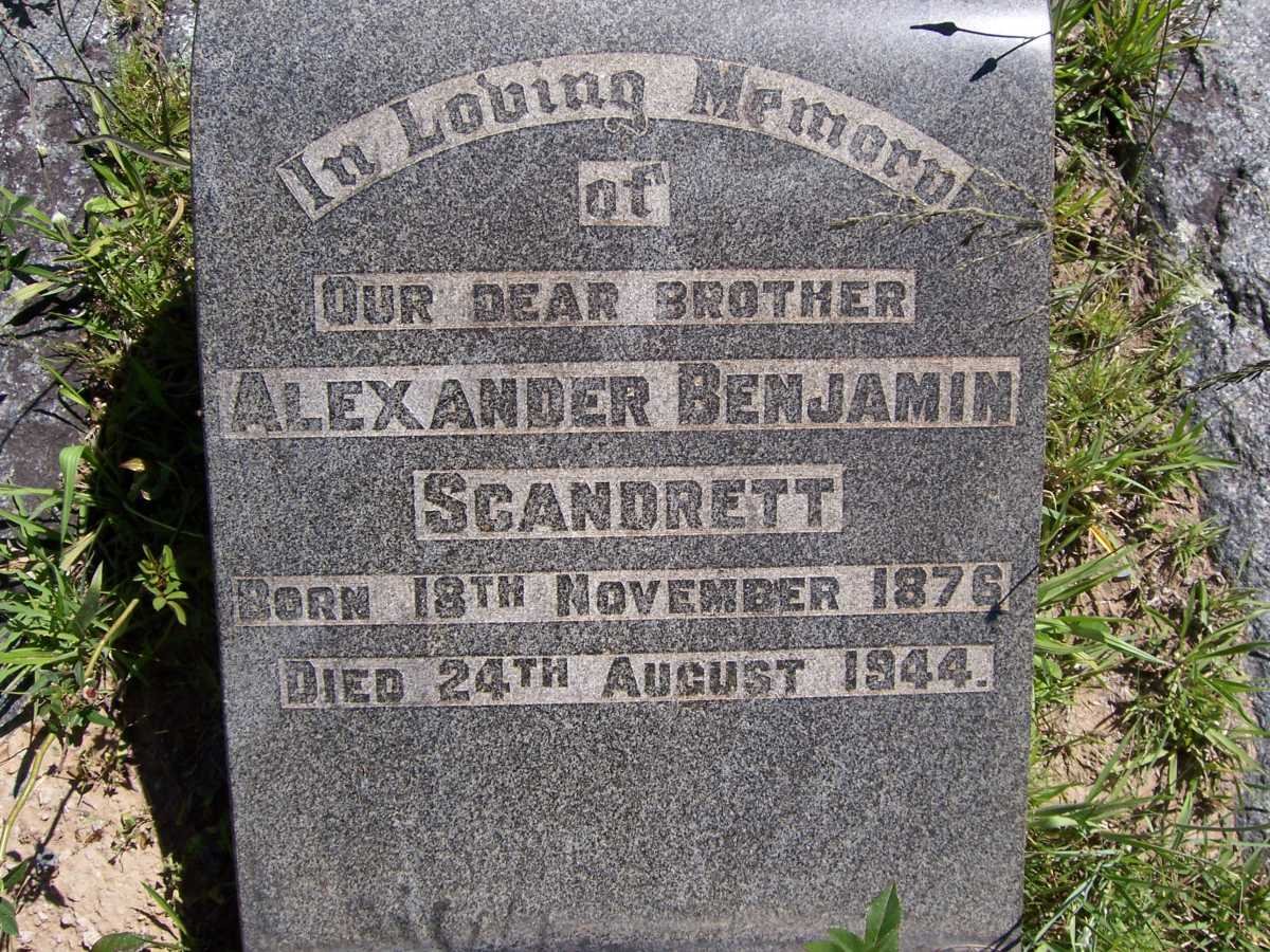 SCANDRETT Alexander Benjamin 1876-1944