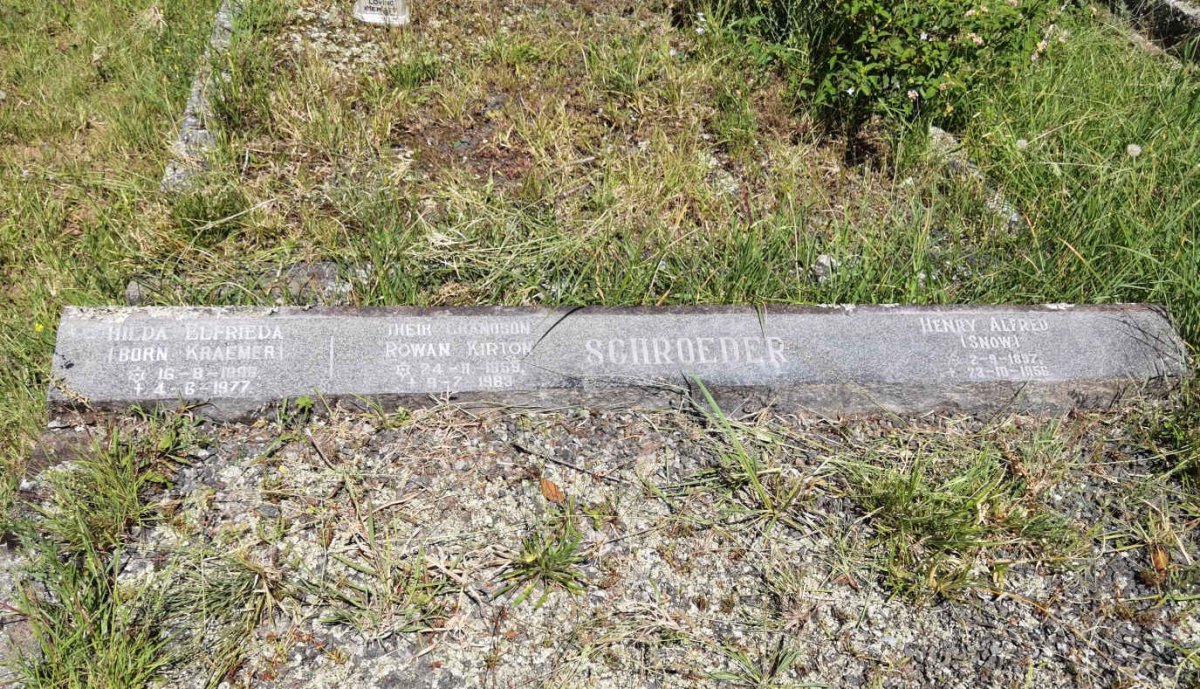 SCHROEDER Henry Alfred 1897-1956 &amp; Hilda Alfrieda KRAEMER 1896-1977 :: KIRTON Rowan 1959-1983