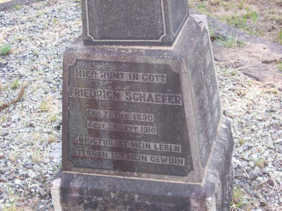 SCHAEFER Friedrich 1890-1910