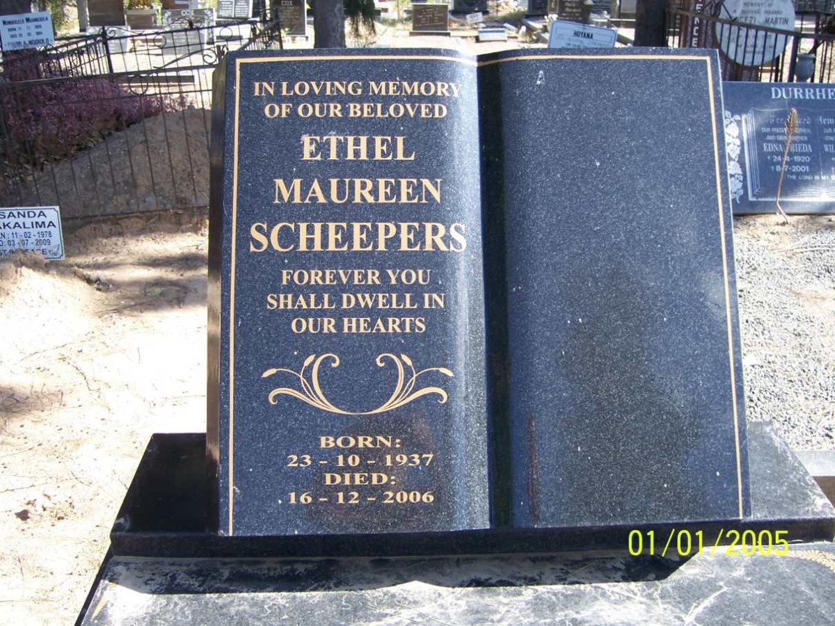 SCHEEPERS Ethel Maureen 1937-2006