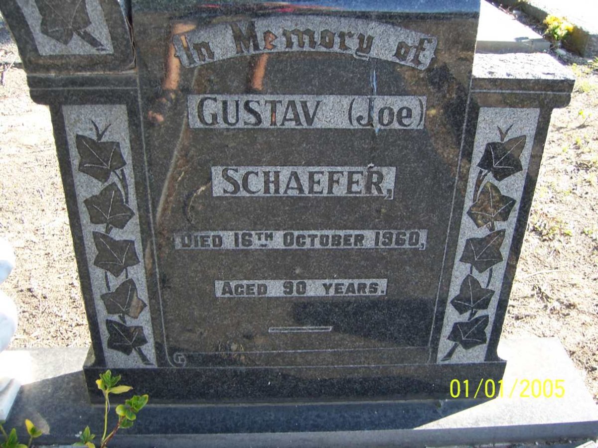 SCHAEFER Gustav -1960