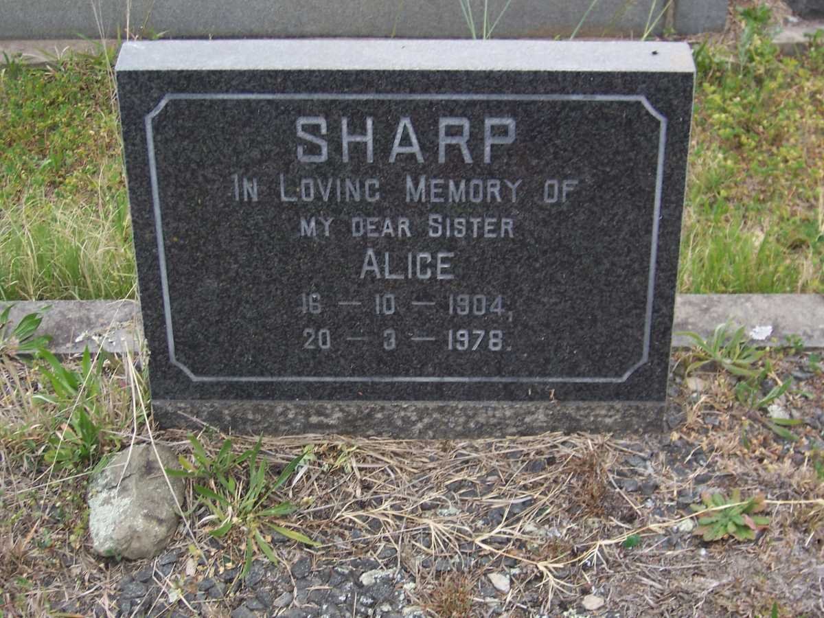 SHARP Alice 1904-1978