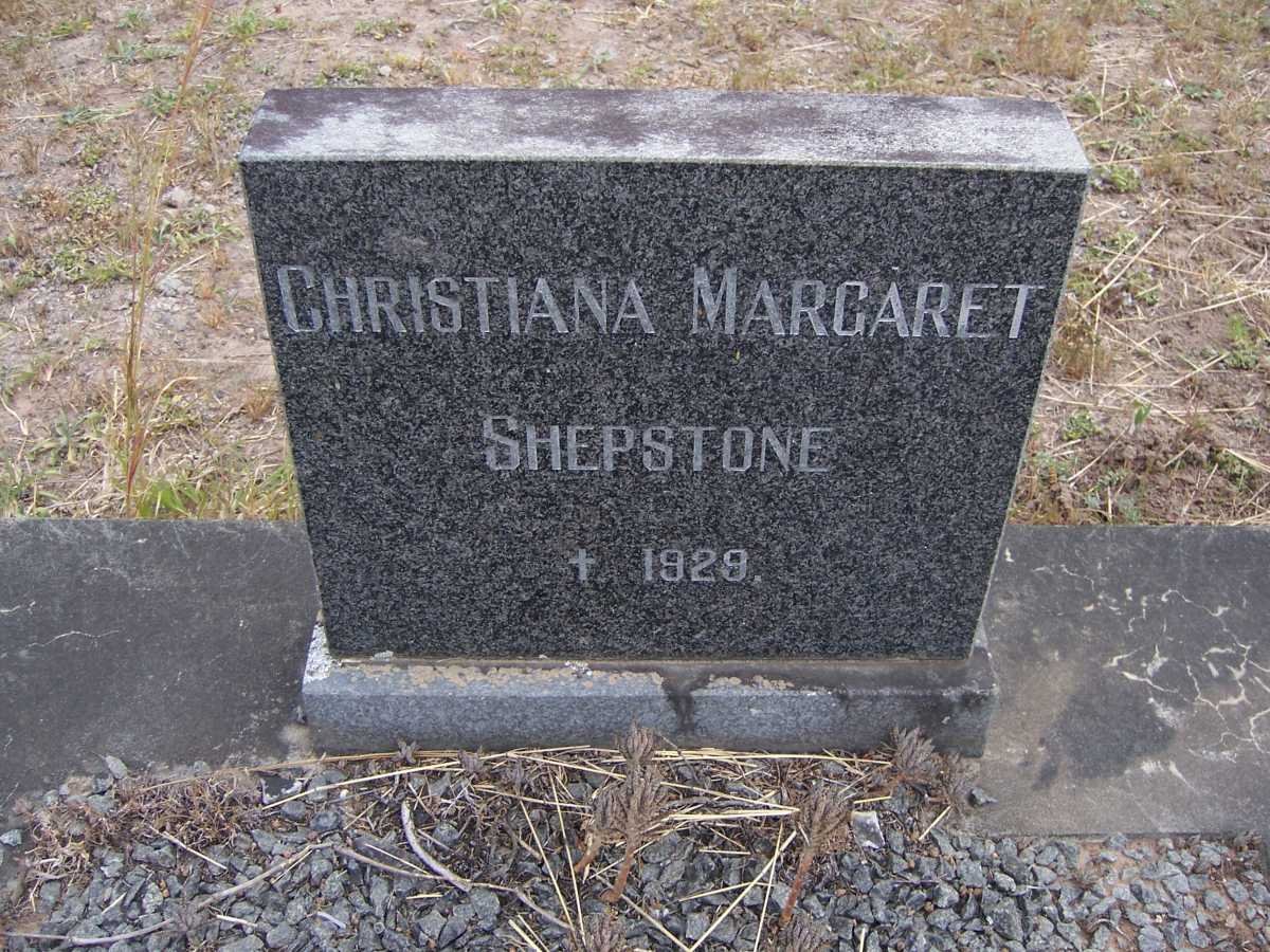 SHEPSTONE Christiana Margaret -1929