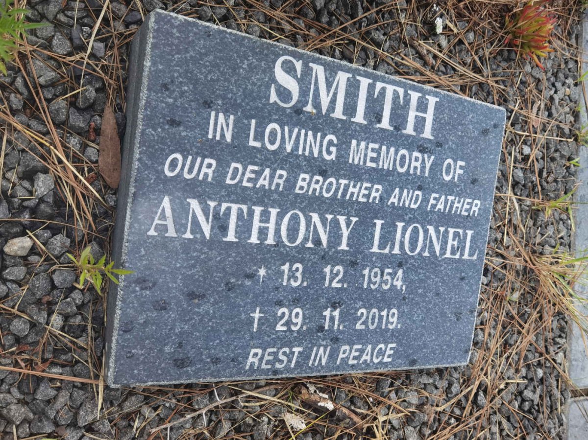 SMITH Anthony Lionel 1954-2019