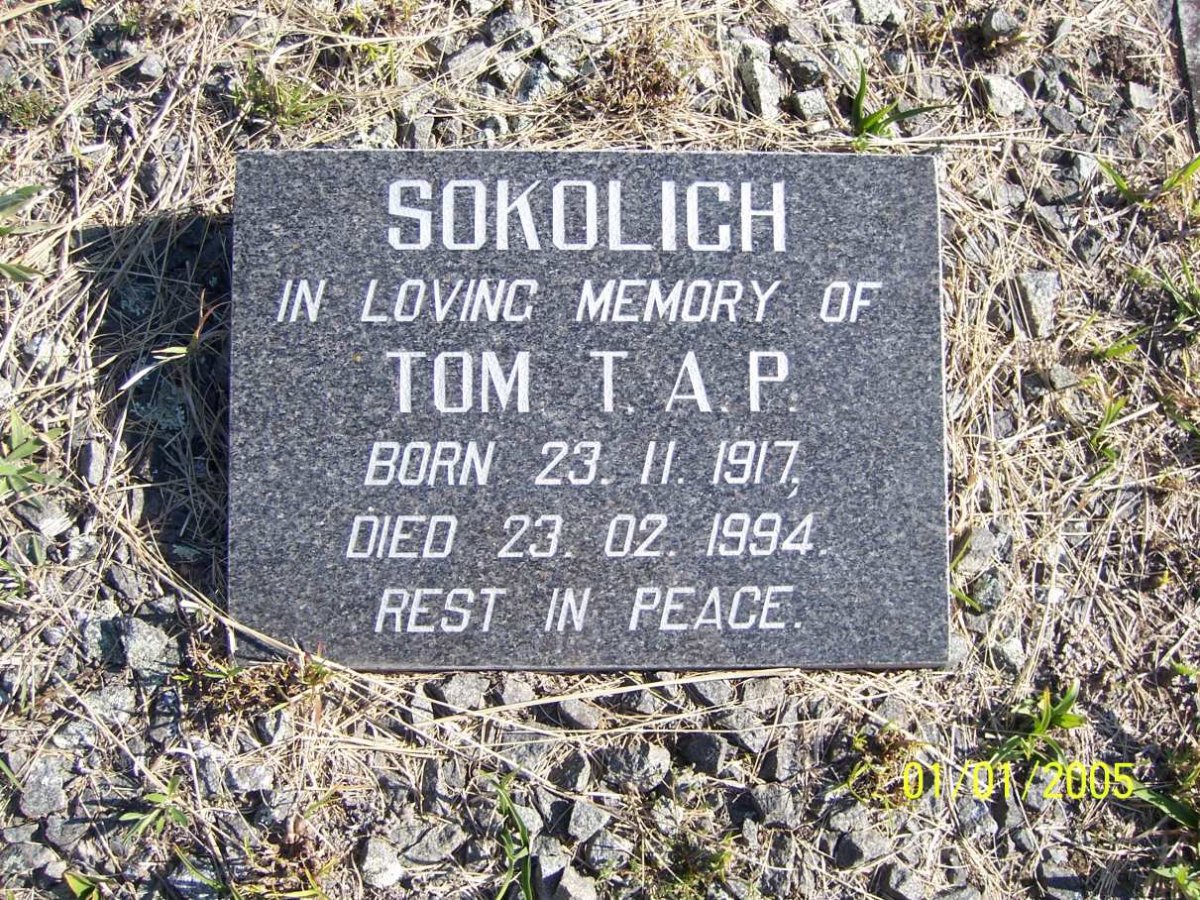SOKOLICH Tom T.A.P. 1917-1994
