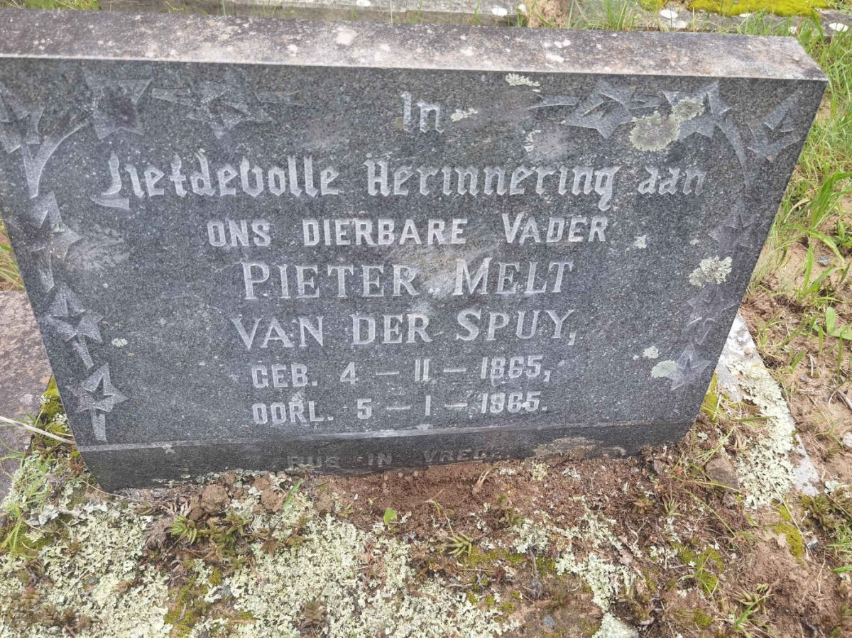 SPUY Pieter Melt, van der 1865-1965