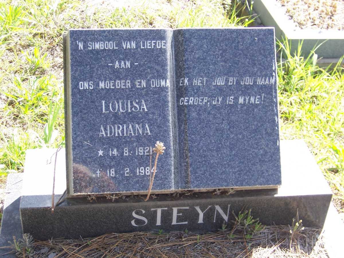 STEYN Louisa Adriana 1921-1984