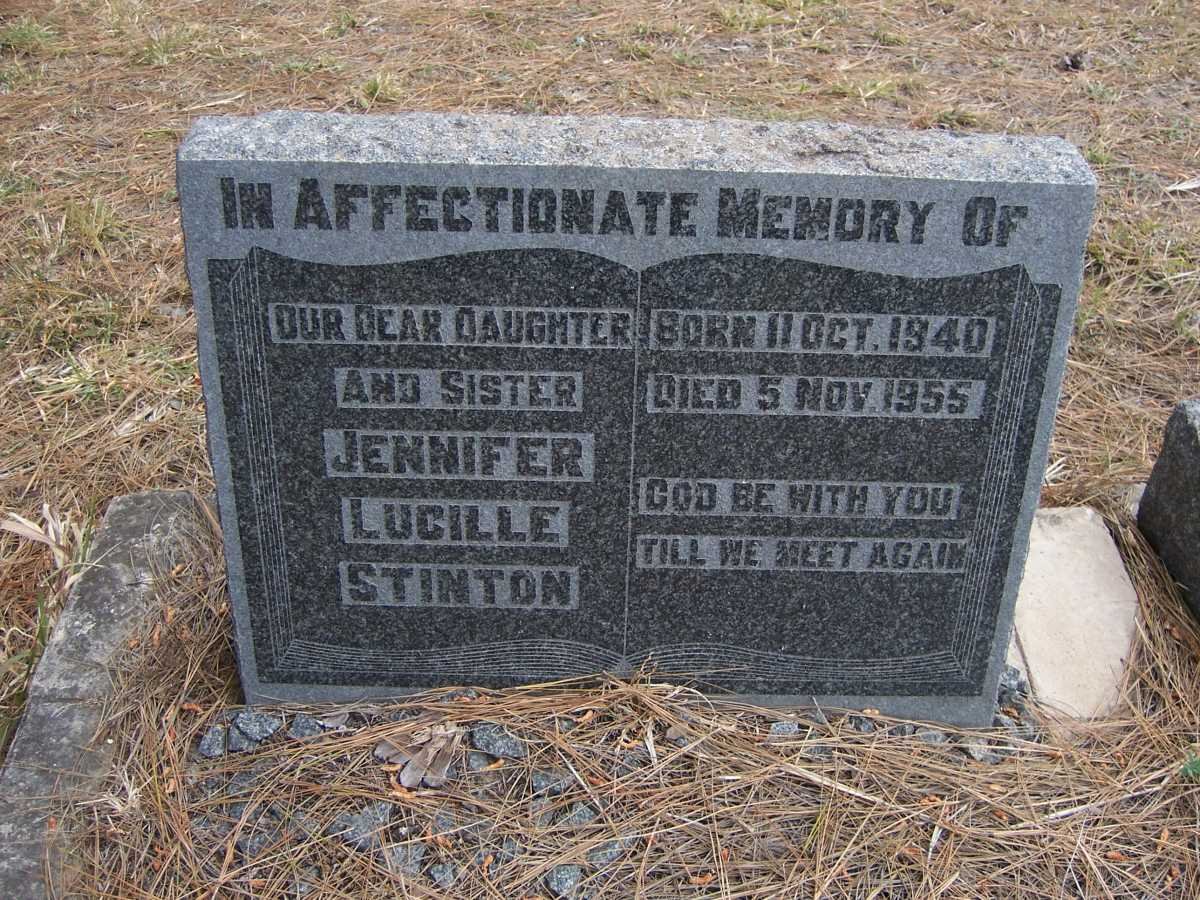 STINTON Jennifer Lucille 1940-1955