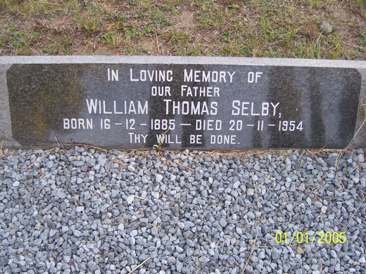 SELBY William Thomas 1885-1954