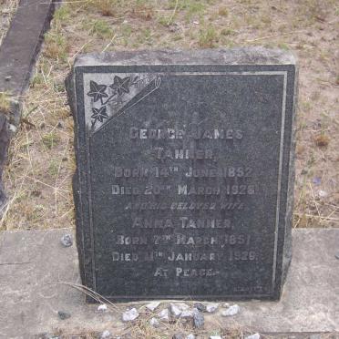 TANNER George James 1852-1928 &amp; Anna 1851-1926