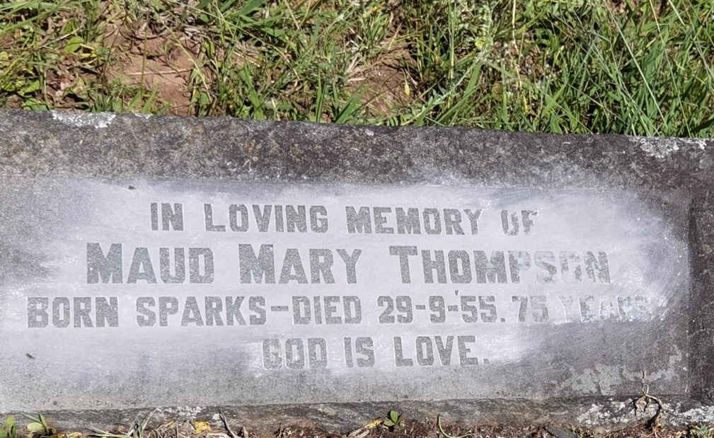 THOMPSON Maud Mary nee SPARKS -1955