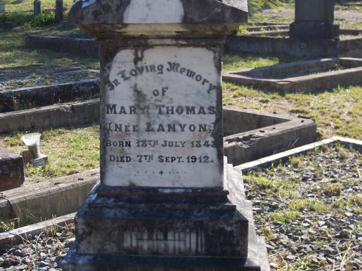 THOMAS Mary nee LANYON 1843-1912