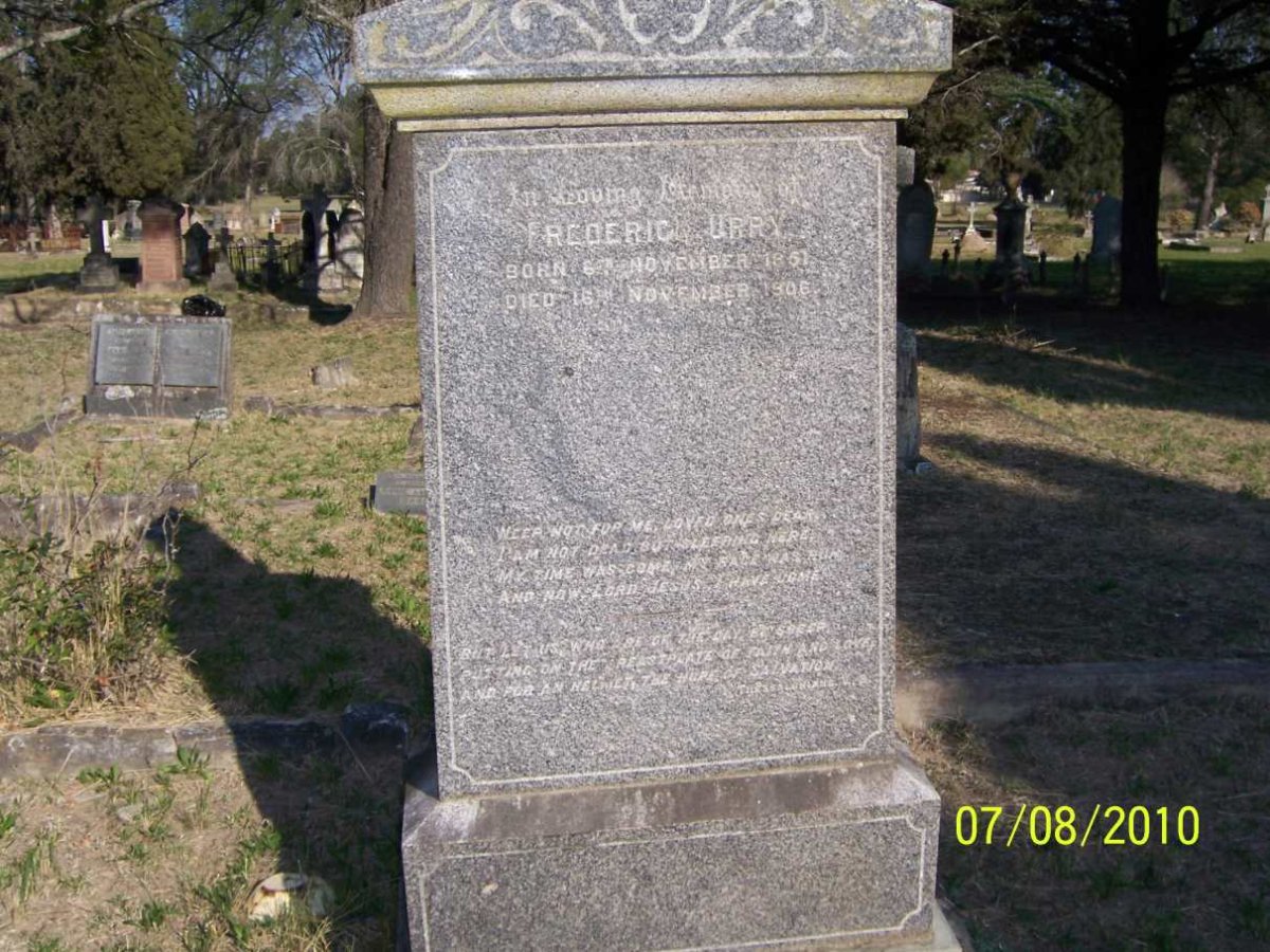 URRY Frederic 1861-1906