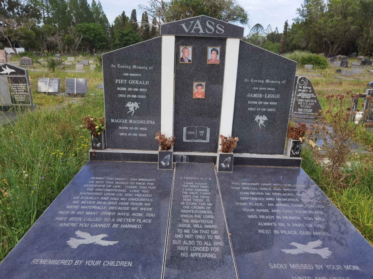 VASS Piet Gerald 1953-2005 &amp; Jamie-Leigh 1999-2005 :: VASS Maggi Magdalena 1952-2005