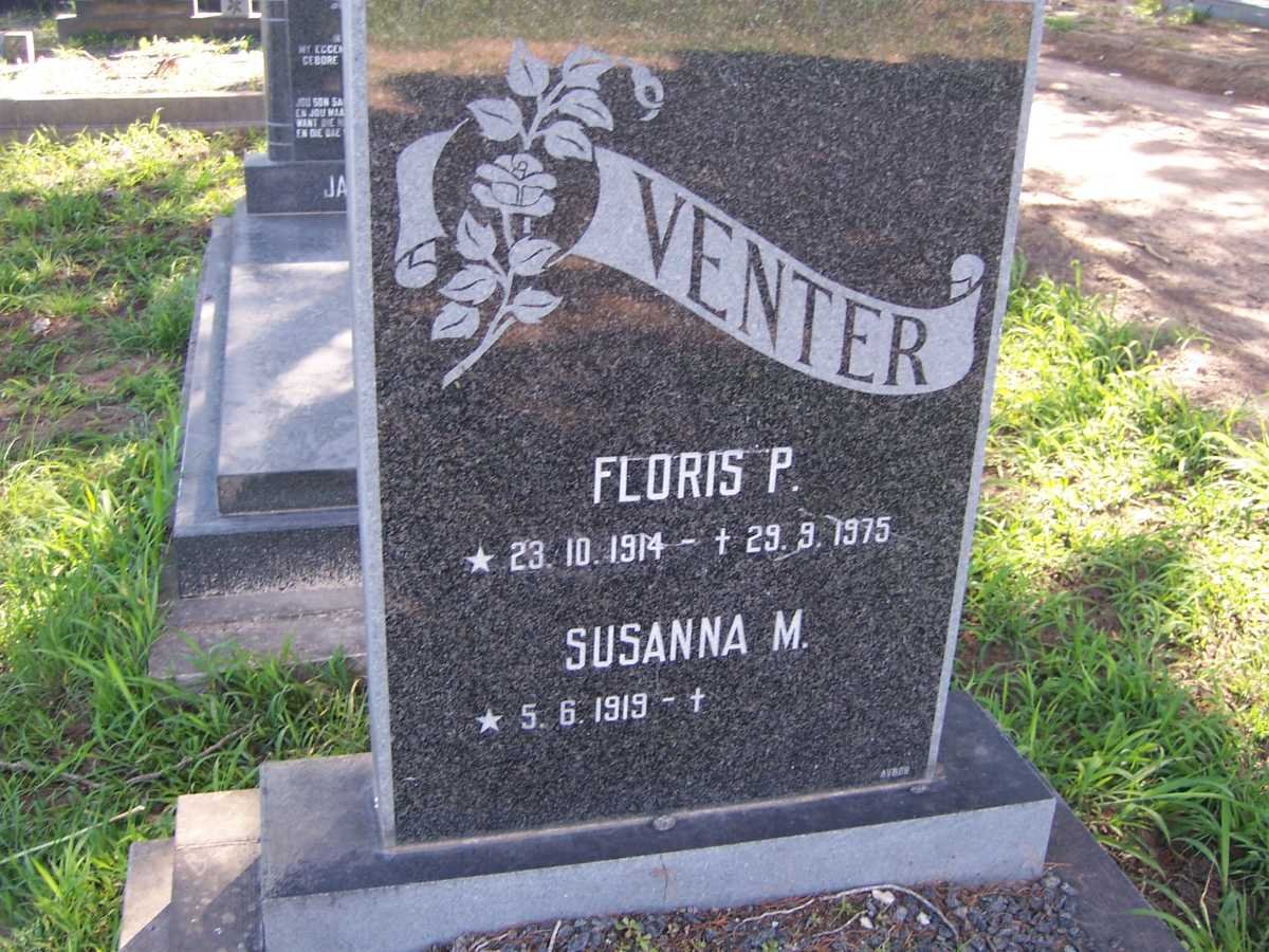 VENTER Floris P. 1914-1975 &amp; Susanna M. 1919-