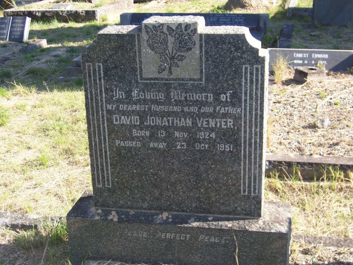 VENTER David Jonathan 1924-1951