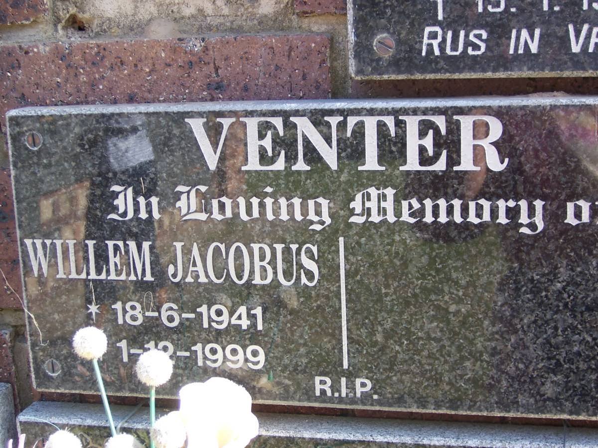 VENTER Willem Jacobus 1941-1999