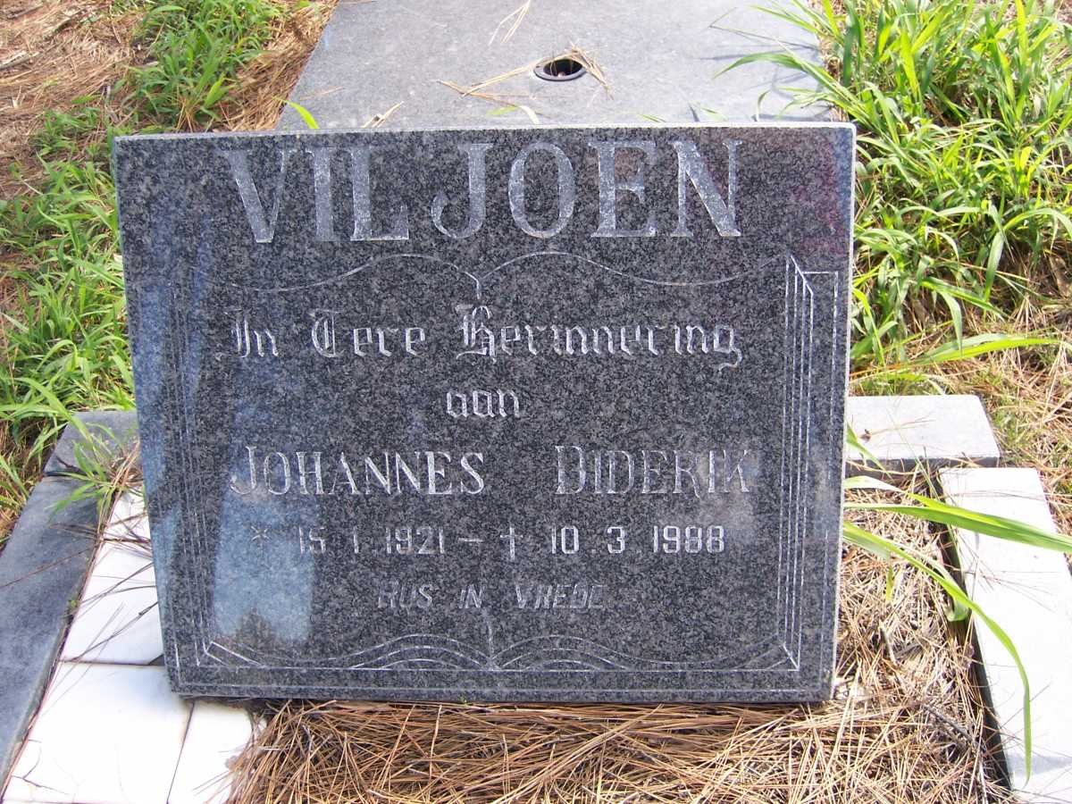 VILJOEN Johannes Diderik 1921-1988