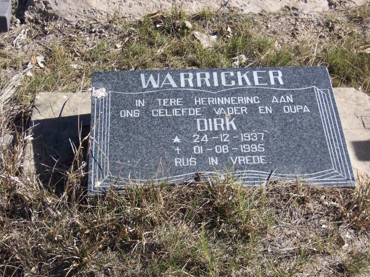 WARRICKER Dirk 1937-1995