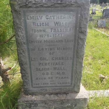 WALL Charles Percivale, BLICH & Emily Catherine FRASER 1876-1941