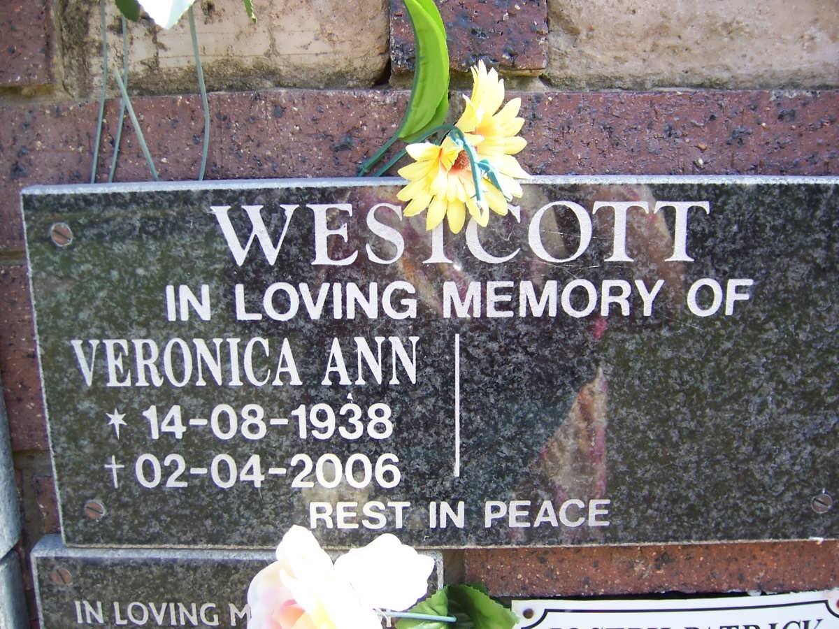 WESTCOTT Veronica Ann 1938-2006